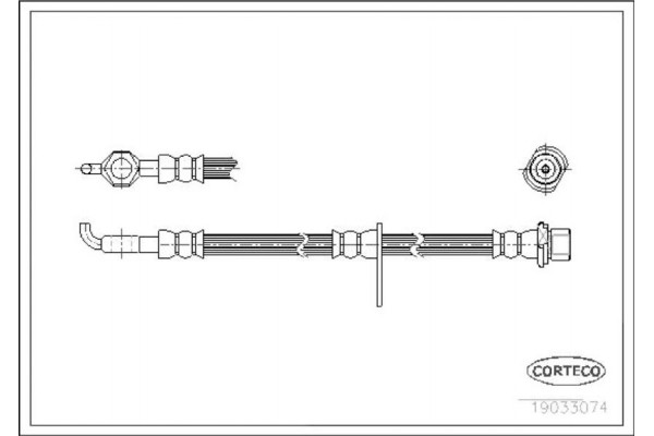 Corteco Ελαστικός Σωλήνας Φρένων - 19033074 Corteco Ελαστικός Σωλήνας Φρένων - 19033074