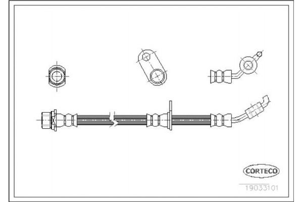Corteco Ελαστικός Σωλήνας Φρένων - 19033101