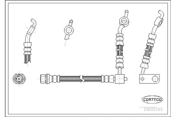 Corteco Ελαστικός Σωλήνας Φρένων - 19033103