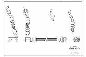 Corteco Ελαστικός Σωλήνας Φρένων - 19033104
