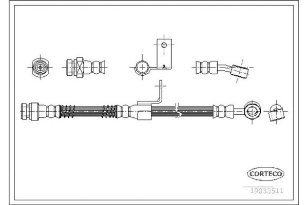 Corteco Ελαστικός Σωλήνας Φρένων - 19033511 Corteco Ελαστικός Σωλήνας Φρένων - 19033511