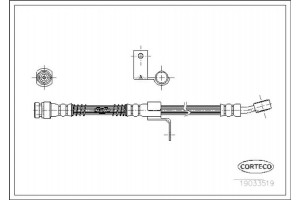 Corteco Ελαστικός Σωλήνας Φρένων - 19033519