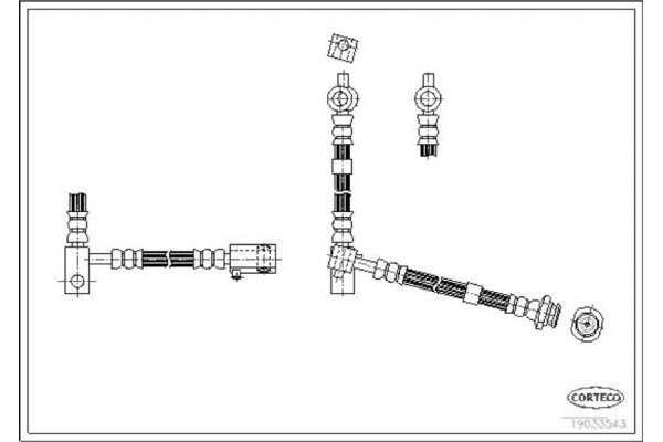 Corteco Ελαστικός Σωλήνας Φρένων - 19033543