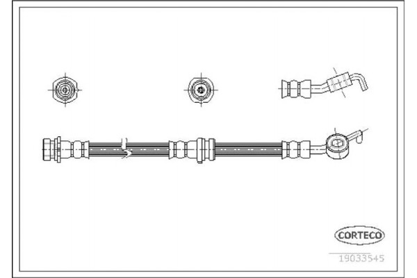 Corteco Ελαστικός Σωλήνας Φρένων - 19033545