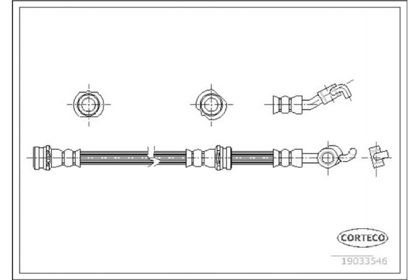 Corteco Ελαστικός Σωλήνας Φρένων - 19033546