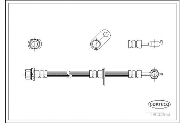 Corteco Ελαστικός Σωλήνας Φρένων - 19033552