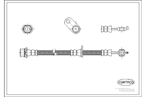 Corteco Ελαστικός Σωλήνας Φρένων - 19033555 Corteco Ελαστικός Σωλήνας Φρένων - 19033555