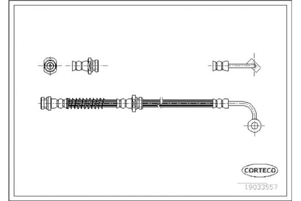 Corteco Ελαστικός Σωλήνας Φρένων - 19033557