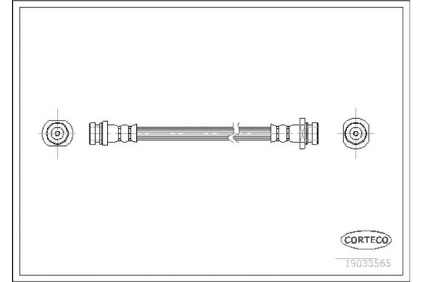 Corteco Ελαστικός Σωλήνας Φρένων - 19033565