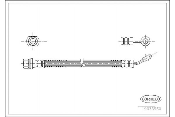 Corteco Ελαστικός Σωλήνας Φρένων - 19033580