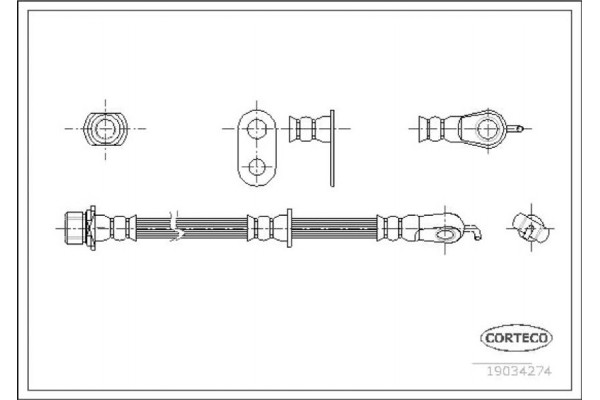 Corteco Ελαστικός Σωλήνας Φρένων - 19034274 Corteco Ελαστικός Σωλήνας Φρένων - 19034274