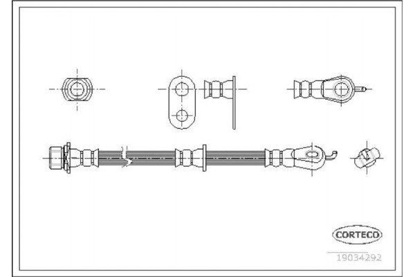 Corteco Ελαστικός Σωλήνας Φρένων - 19034292 Corteco Ελαστικός Σωλήνας Φρένων - 19034292
