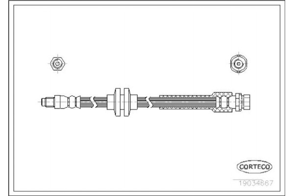 Corteco Ελαστικός Σωλήνας Φρένων - 19034667 Corteco Ελαστικός Σωλήνας Φρένων - 19034667