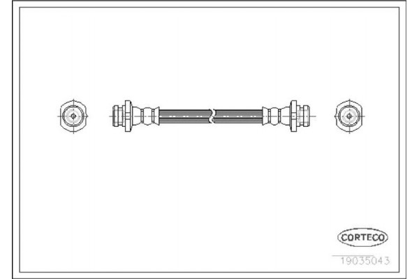 Corteco Ελαστικός Σωλήνας Φρένων - 19035043 Corteco Ελαστικός Σωλήνας Φρένων - 19035043