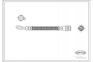 Corteco Ελαστικός Σωλήνας Φρένων - 19035094