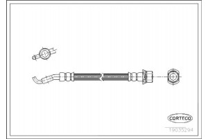 Corteco Ελαστικός Σωλήνας Φρένων - 19035294