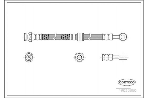 Corteco Ελαστικός Σωλήνας Φρένων - 19035880