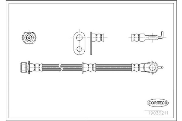 Corteco Ελαστικός Σωλήνας Φρένων - 19036211