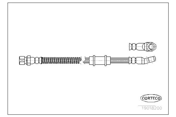 Corteco Ελαστικός Σωλήνας Φρένων - 19018200