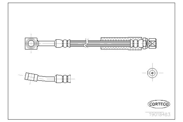 Corteco Ελαστικός Σωλήνας Φρένων - 19018483