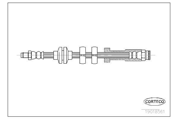 Corteco Ελαστικός Σωλήνας Φρένων - 19018561
