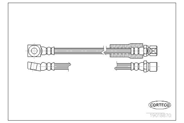 Corteco Ελαστικός Σωλήνας Φρένων - 19018870