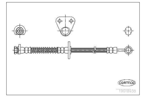 Corteco Ελαστικός Σωλήνας Φρένων - 19018938