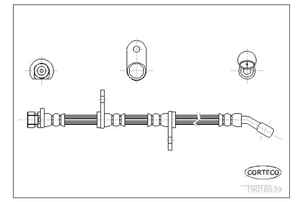 Corteco Ελαστικός Σωλήνας Φρένων - 19018939