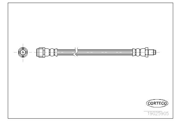 Corteco Ελαστικός Σωλήνας Φρένων - 19025905