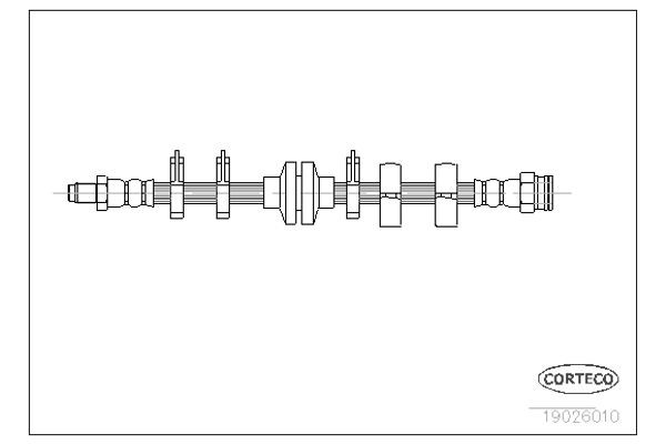 Corteco Ελαστικός Σωλήνας Φρένων - 19026010