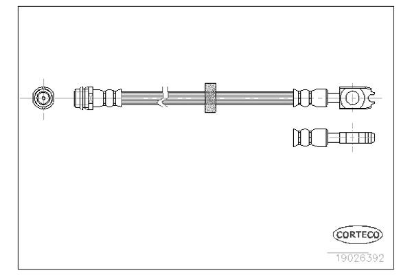 Corteco Ελαστικός Σωλήνας Φρένων - 19026392