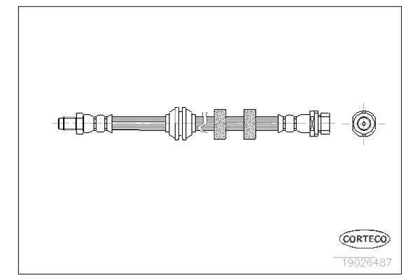 Corteco Ελαστικός Σωλήνας Φρένων - 19026487