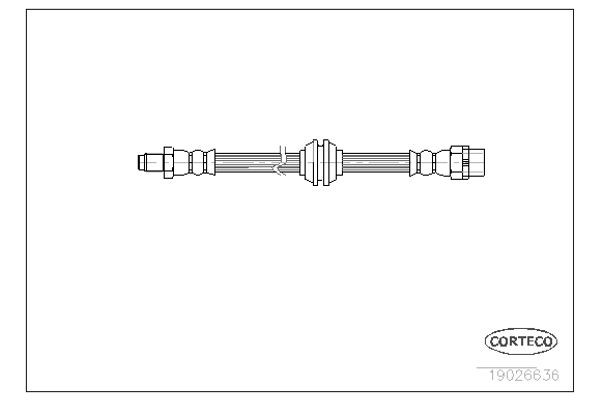Corteco Ελαστικός Σωλήνας Φρένων - 19026636