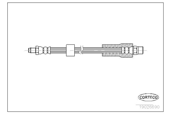 Corteco Ελαστικός Σωλήνας Φρένων - 19026690