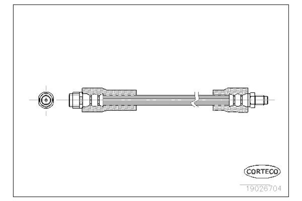 Corteco Ελαστικός Σωλήνας Φρένων - 19026704