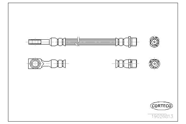 Corteco Ελαστικός Σωλήνας Φρένων - 19026813