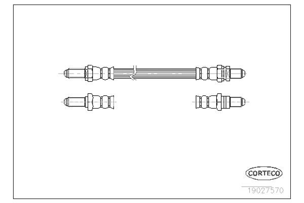 Corteco Ελαστικός Σωλήνας Φρένων - 19027570