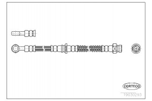 Corteco Ελαστικός Σωλήνας Φρένων - 19030293