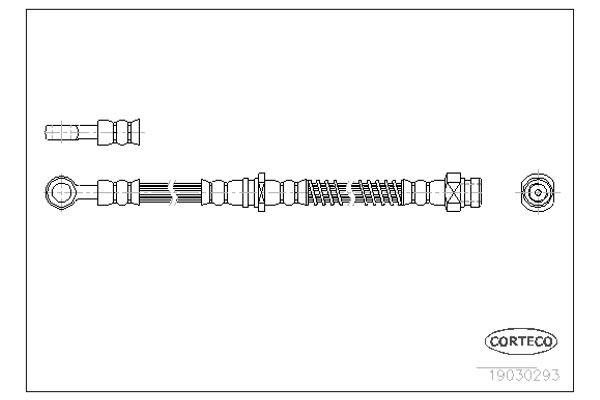 Corteco Ελαστικός Σωλήνας Φρένων - 19030293