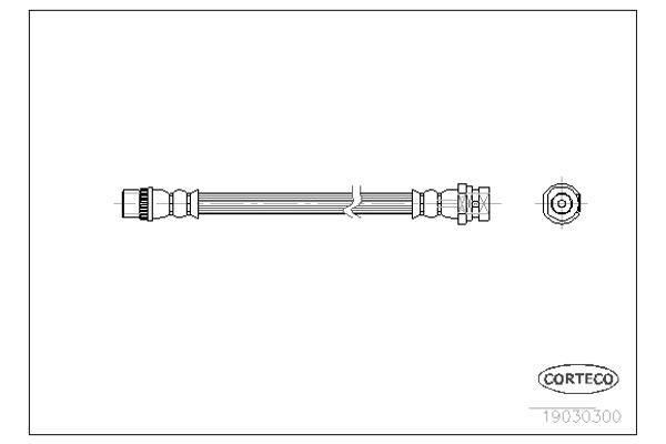 Corteco Ελαστικός Σωλήνας Φρένων - 19030300