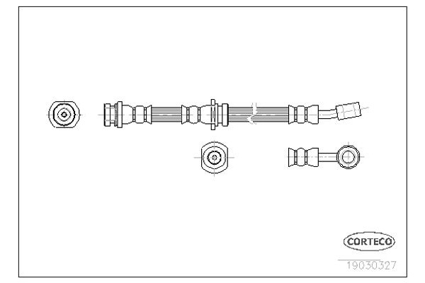 Corteco Ελαστικός Σωλήνας Φρένων - 19030327