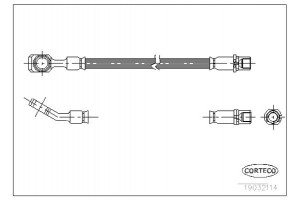 Corteco Ελαστικός Σωλήνας Φρένων - 19032114