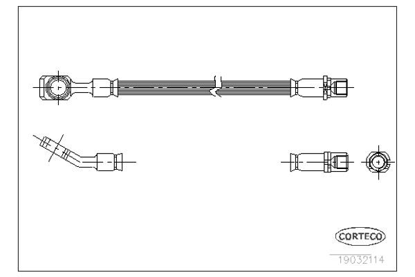 Corteco Ελαστικός Σωλήνας Φρένων - 19032114
