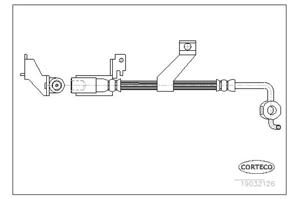 Corteco Ελαστικός Σωλήνας Φρένων - 19032126