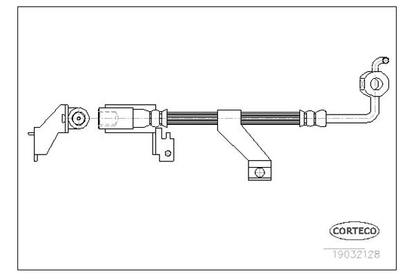 Corteco Ελαστικός Σωλήνας Φρένων - 19032128