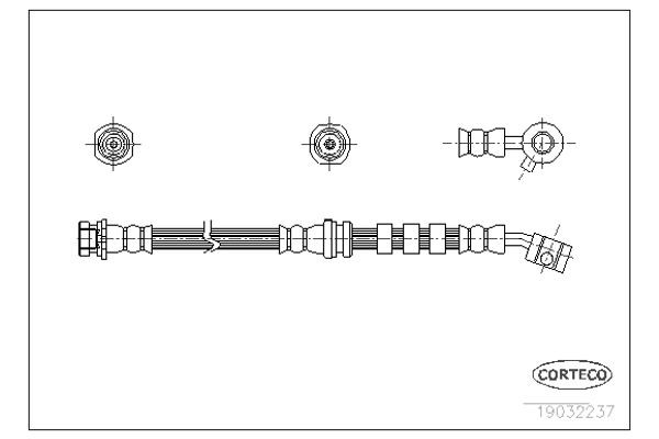Corteco Ελαστικός Σωλήνας Φρένων - 19032237
