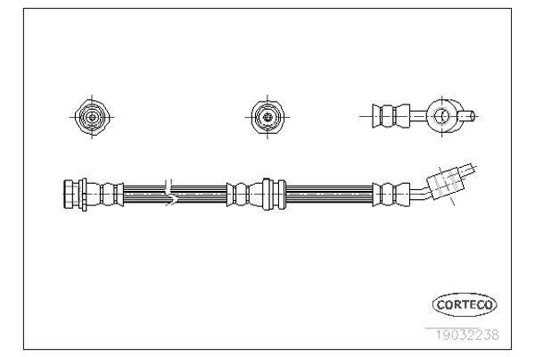 Corteco Ελαστικός Σωλήνας Φρένων - 19032238