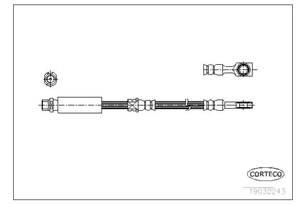 Corteco Ελαστικός Σωλήνας Φρένων - 19032243