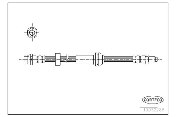 Corteco Ελαστικός Σωλήνας Φρένων - 19032288