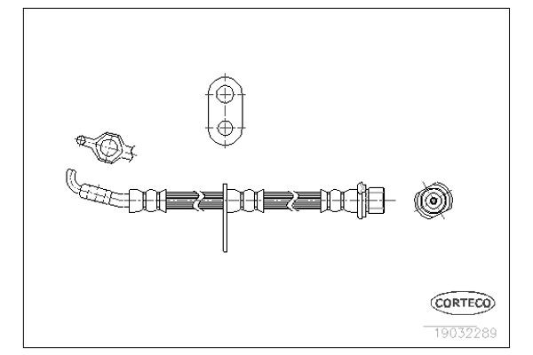 Corteco Ελαστικός Σωλήνας Φρένων - 19032289
